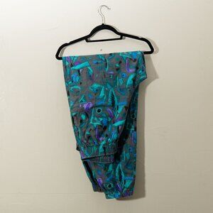 *SOLD* Abstract Retro Print Lightweight Jogger (XL)